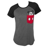Disney Mickey Mouse Junior Pocket Tee, (Women's or Women's Plus), S-2XL
